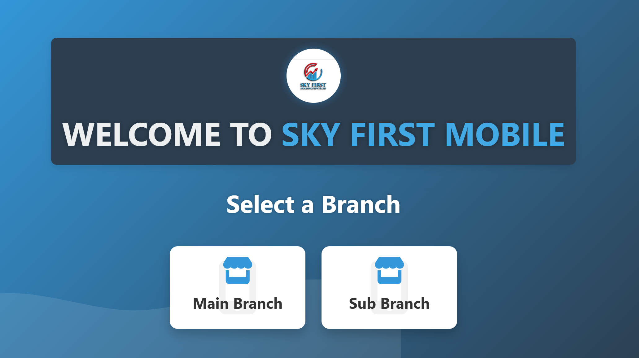 Billing Website for Sky First Mobile